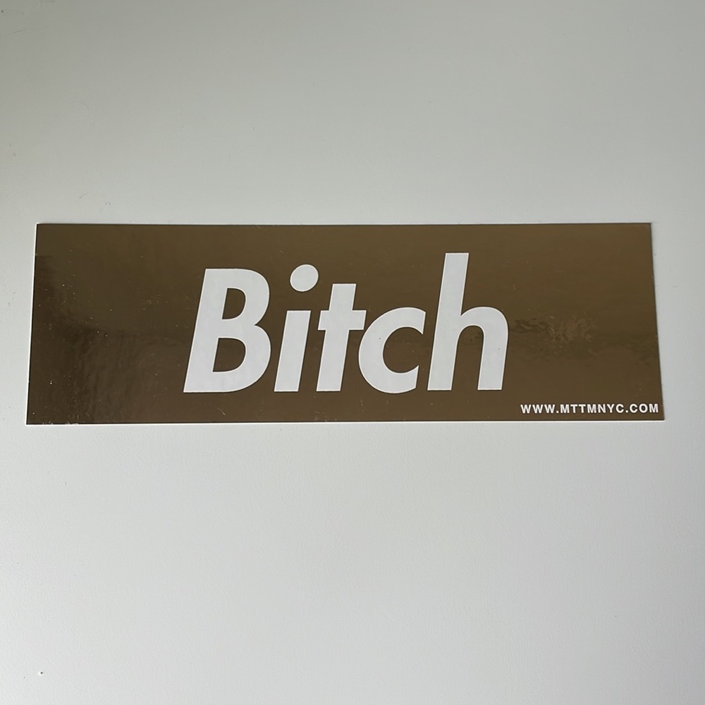 Married to the mob gold B!TCH sticker